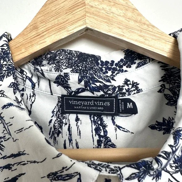 Vineyard Vines Pippa Poplin Dress Toile Navy White Sleeveless M - Picture 10 of 11